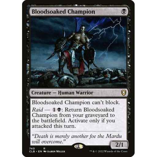 Commander Legends: Battle for Baldur's Gate - 740 - Bloodsoaked Champion - Rare - B - Non-foil