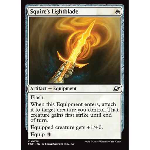 Edge of Eternities - 36 - Squire's Lightblade - Common - W - Non-foil