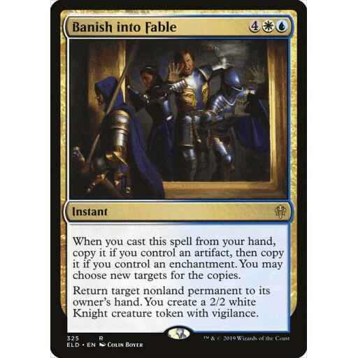 Throne of Eldraine - 325 - Banish into Fable - Rare - WU - Non-foil