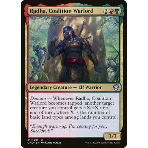 Dominaria United - 211 - Radha, Coalition Warlord - Uncommon - RG - Non-foil