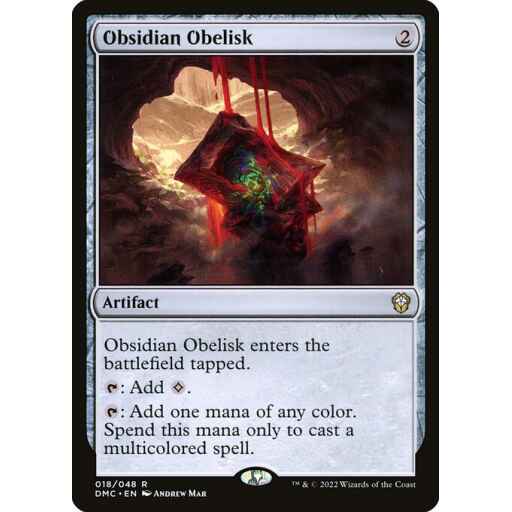 Dominaria United Commander - 18 - Obsidian Obelisk - Rare - C - Non-foil