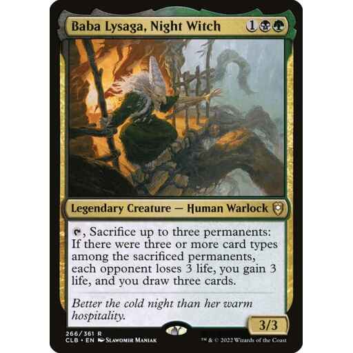 Commander Legends: Battle for Baldur's Gate - 266 - Baba Lysaga, Night Witch - Rare - BG - Non-foil