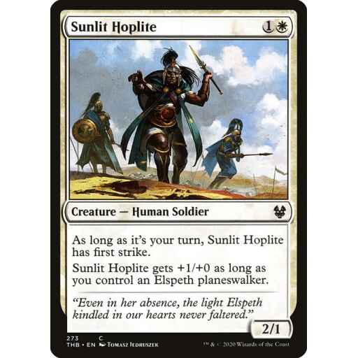 Theros Beyond Death - 273 - Sunlit Hoplite - Common - W - Non-foil