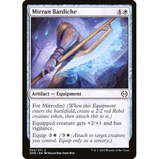 Phyrexia: All Will Be One - 22 - Mirran Bardiche - Common - W - Non-foil