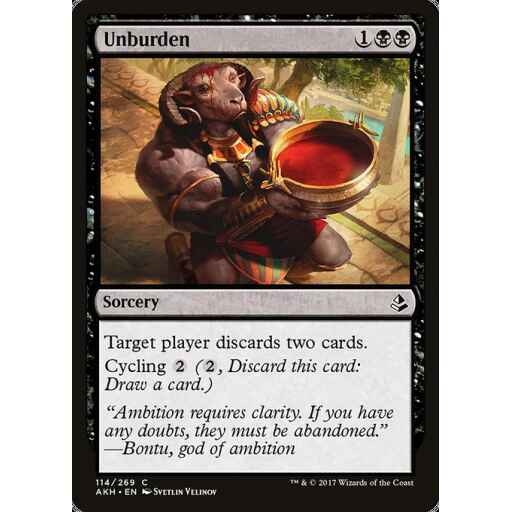 Amonkhet - 114 - Unburden - Common - B - Non-foil
