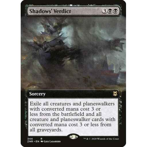Zendikar Rising - 344 - Shadows' Verdict - Rare - B - Foil