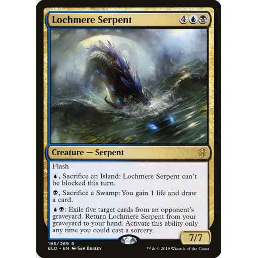 Throne of Eldraine - 195 - Lochmere Serpent - Rare - UB - Non-foil