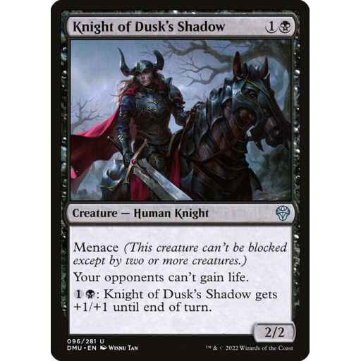 Dominaria United - 96 - Knight of Dusk's Shadow - Uncommon - B - Non-foil