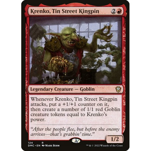 Dominaria United Commander - 124 - Krenko, Tin Street Kingpin - Rare - R - Non-foil