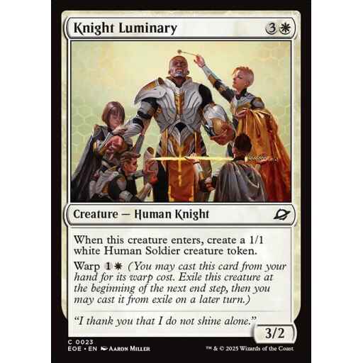 Edge of Eternities - 23 - Knight Luminary - Common - W - Foil