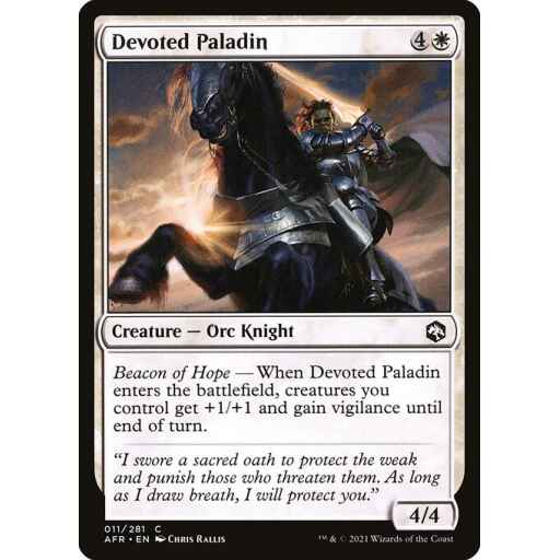 Adventures in the Forgotten Realms - 11 - Devoted Paladin - Common - W - Non-foil