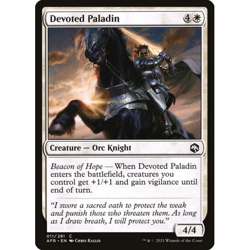 Adventures in the Forgotten Realms - 11 - Devoted Paladin - Common - W - Non-foil