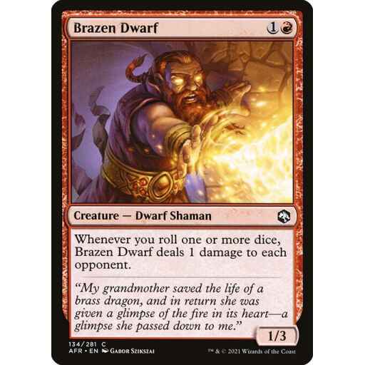 Adventures in the Forgotten Realms - 134 - Brazen Dwarf - Common - R - Non-foil