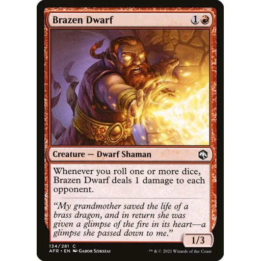 Adventures in the Forgotten Realms - 134 - Brazen Dwarf - Common - R - Non-foil