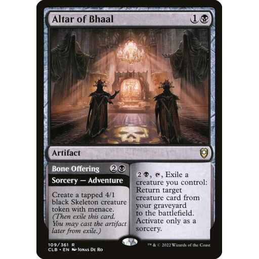 Commander Legends: Battle for Baldur's Gate - 109 - Altar of Bhaal // Bone Offering - Rare - B - Non-foil