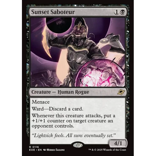 Edge of Eternities - 116 - Sunset Saboteur - Rare - B - Non-foil