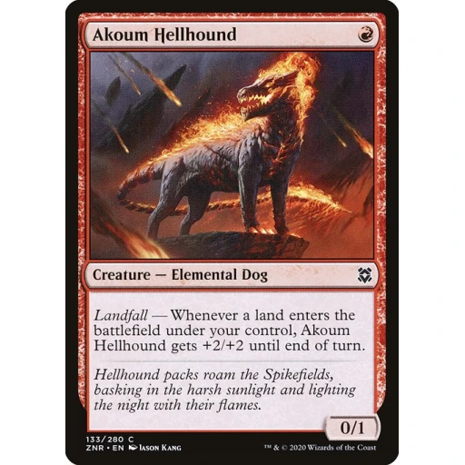 Zendikar Rising - 133 - Akoum Hellhound - Common - R - Non-foil