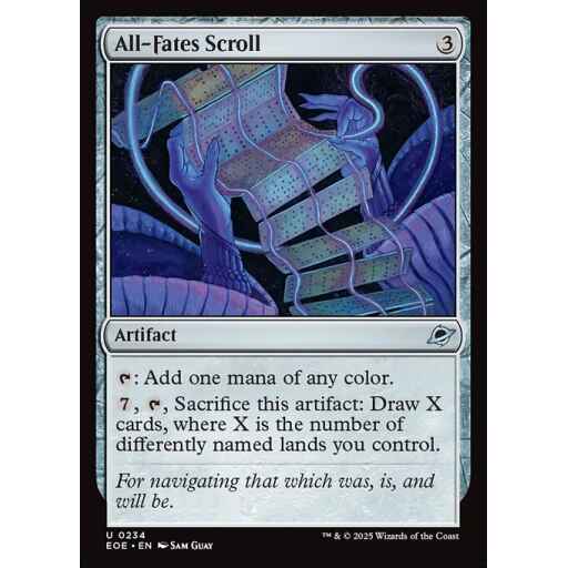Edge of Eternities - 234 - All-Fates Scroll - Uncommon - C - Non-foil