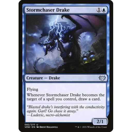 Innistrad: Crimson Vow - 82 - Stormchaser Drake - Uncommon - U - Non-foil