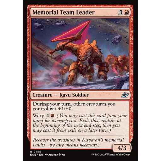 Edge of Eternities - 144 - Memorial Team Leader - Uncommon - R - Foil
