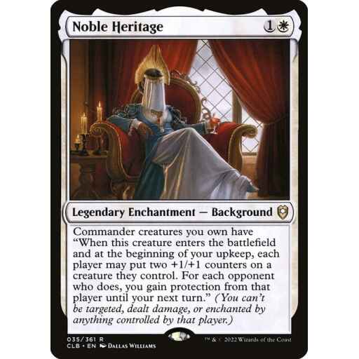 Commander Legends: Battle for Baldur's Gate - 35 - Noble Heritage - Rare - W - Non-foil