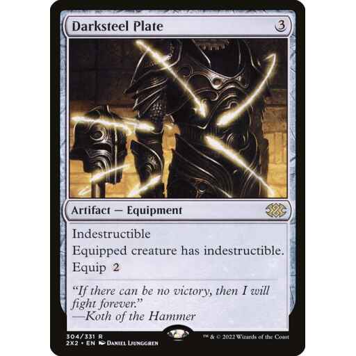 Double Masters 2022 - 304 - Darksteel Plate - Rare - C - Non-foil