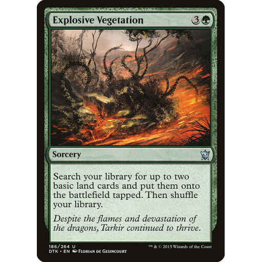 Dragons of Tarkir - 186 - Explosive Vegetation - Uncommon - G - Non-foil