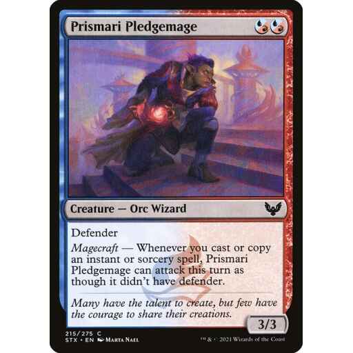 Strixhaven: School of Mages - 215 - Prismari Pledgemage - Common - UR - Non-foil