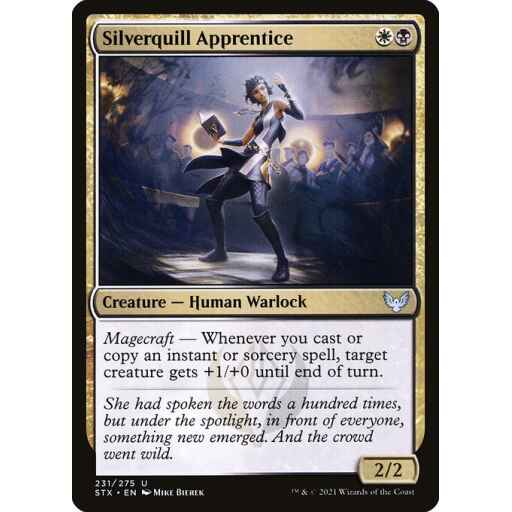 Strixhaven: School of Mages - 231 - Silverquill Apprentice - Uncommon - WB - Non-foil