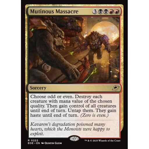 Edge of Eternities - 222 - Mutinous Massacre - Rare - BR - Non-foil