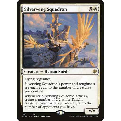 Throne of Eldraine - 315 - Silverwing Squadron - Rare - W - Non-foil