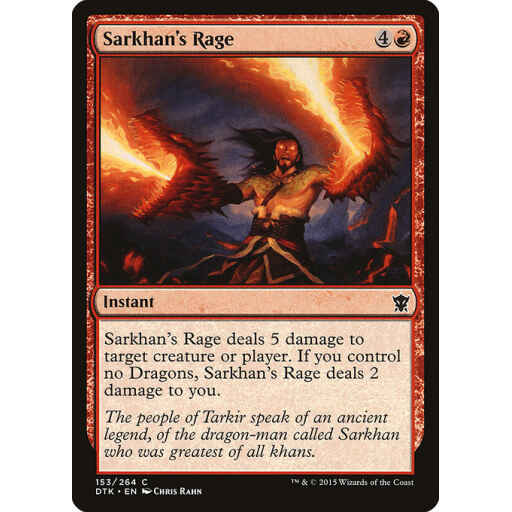 Dragons of Tarkir - 153 - Sarkhan's Rage - Common - R - Non-foil