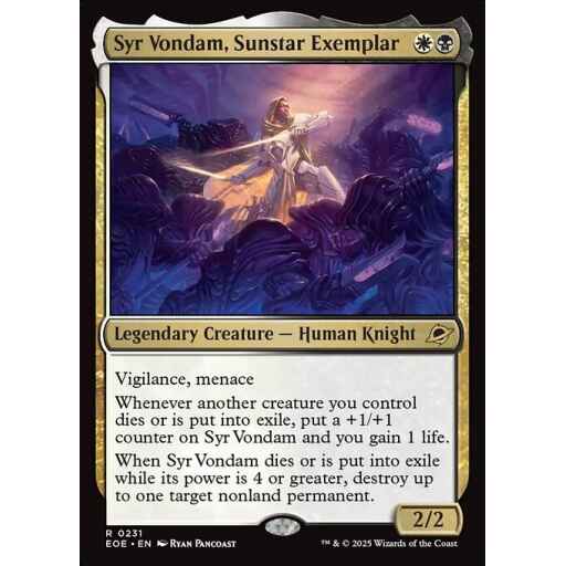 Edge of Eternities - 231 - Syr Vondam, Sunstar Exemplar - Rare - WB - Foil