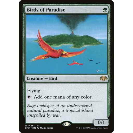 Dominaria Remastered - 151 - Birds of Paradise - Rare - G - Non-foil