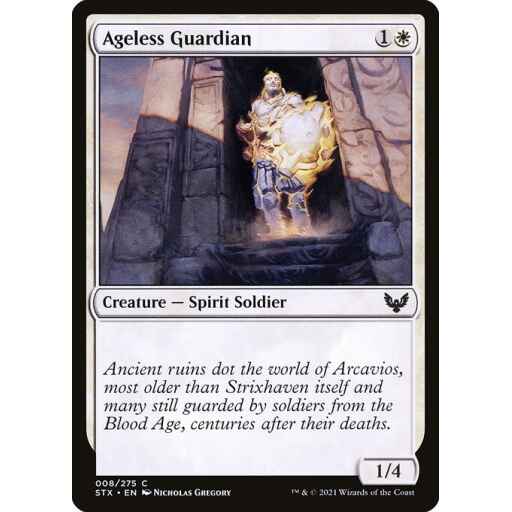 Strixhaven: School of Mages - 8 - Ageless Guardian - Common - W - Non-foil