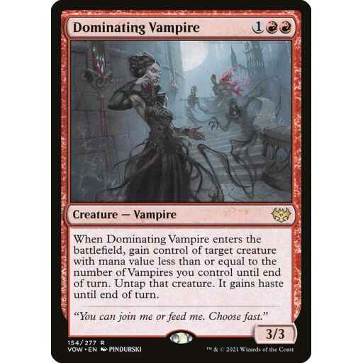 Innistrad: Crimson Vow - 154 - Dominating Vampire - Rare - R - Foil