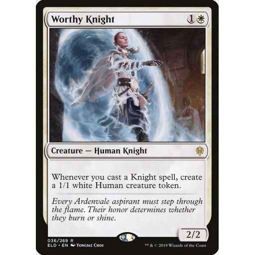 Throne of Eldraine - 36 - Worthy Knight - Rare - W - Non-foil