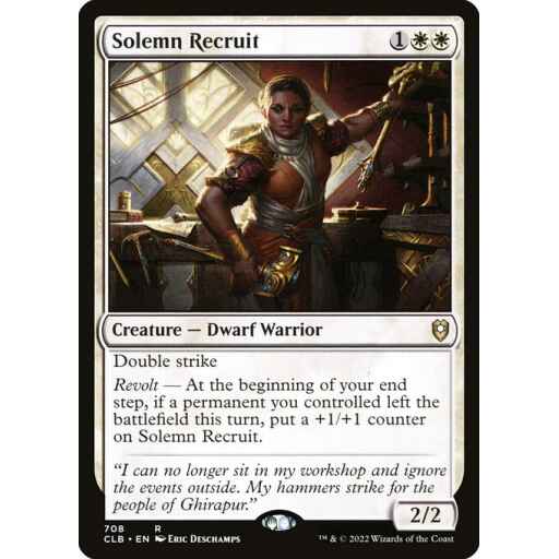 Commander Legends: Battle for Baldur's Gate - 708 - Solemn Recruit - Rare - W - Non-foil