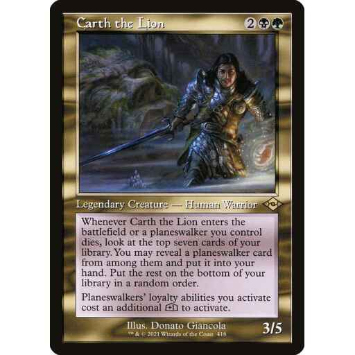 Modern Horizons 2 - 418 - Carth the Lion - Rare - BG - Foil