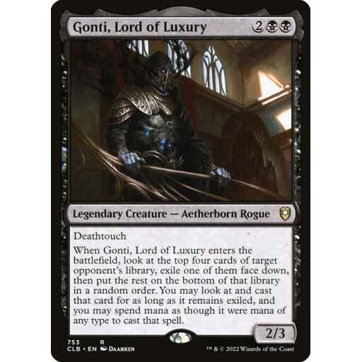 Commander Legends: Battle for Baldur's Gate - 753 - Gonti, Lord of Luxury - Rare - B - Non-foil