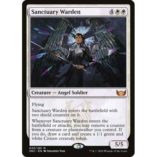 Streets of New Capenna - 30 - Sanctuary Warden - Mythic - W - Non-foil