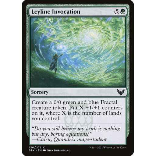 Strixhaven: School of Mages - 136 - Leyline Invocation - Common - G - Non-foil