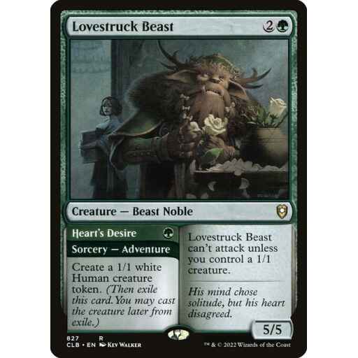 Commander Legends: Battle for Baldur's Gate - 827 - Lovestruck Beast // Heart's Desire - Rare - G - Non-foil
