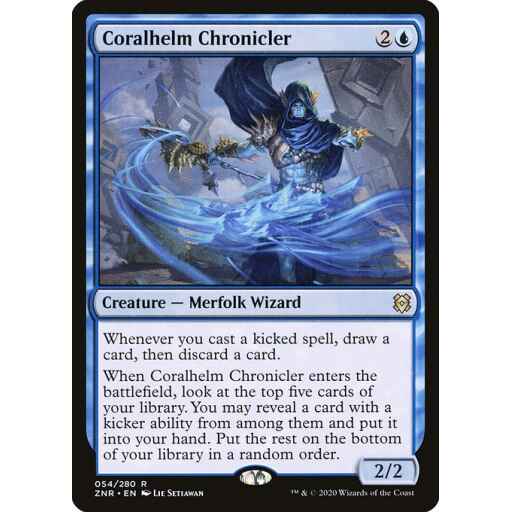 Zendikar Rising - 54 - Coralhelm Chronicler - Rare - U - Non-foil