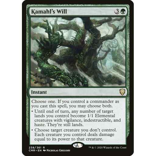 Commander Legends - 238 - Kamahl's Will - Rare - G - Non-foil