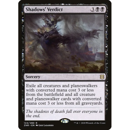 Zendikar Rising - 124 - Shadows' Verdict - Rare - B - Non-foil
