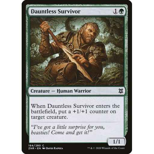 Zendikar Rising - 184 - Dauntless Survivor - Common - G - Non-foil