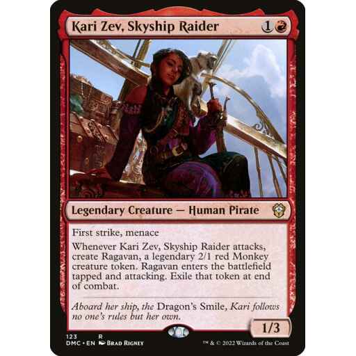 Dominaria United Commander - 123 - Kari Zev, Skyship Raider - Rare - R - Non-foil
