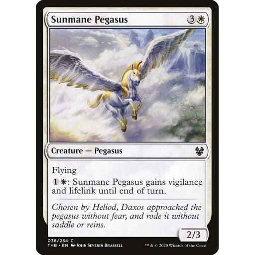 Theros Beyond Death - 38 - Sunmane Pegasus - Common - W - Non-foil