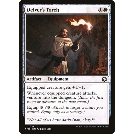 Adventures in the Forgotten Realms - 10 - Delver's Torch - Common - W - Non-foil
